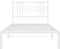 vidaXL - Bedframe - met - hoofdbord - metaal - wit - 100x200 - cm