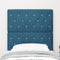 vidaXL - Hoofdbord - met - Kristalknoppen - Donkerblauw - 80 - cm - Fluweel