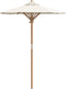 vidaXL - Tuin - Parasol - Crème - Wit - 150x210 - cm - Bamboe