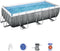 Bestway Power Steel - Opzetzwembad 404 x 201 x 100 cm - Inclusief filterpomp en zwembadtrap - Rattanprint