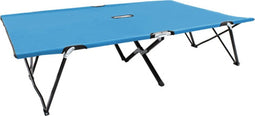 vidaXL - Ligbed - 2-persoons - inklapbaar - staal - blauw