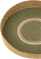 J-Line Plateau Rond+Cirkels Zeegras Groen/Naturel - Dienblad 50.00 x 50.00 cm