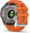 Garmin fēnix 6 - Smartwatch - GPS multi-sport met muziek - Grijs (Oranje)