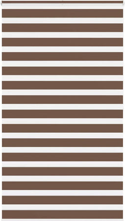 vidaXL - Zebra - rolgordijn - 135x200 - cm - stofbreedte - 130,9cm - polyester - bruin