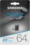 Samsung Fit Plus - USB 3.2 Gen 1 - 64 GB - Zwart/Roestvrijstaal