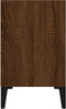 vidaXL - Nachtkastje - met - metalen - poten - 40x30x50 - cm - bruin - eikenkleur