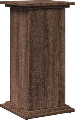 vidaXL - Sokkel - met - opbergruimte - 31x30x60 - cm - bewerkt - hout - bruin - eiken