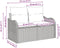 vidaXL - 2-Zits - Tuinbank - met - Opbergfunctie - en - Kussens - Lichtgrijs - Poly - Rattan