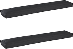 vidaXL - Ligbedkussens - voor - Bank - 2 - stuks - Zwart - 200x40x8 - cm - Oxford - Stof