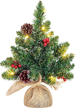 Black Box Kunstkerstboom Creston - 15x15x30 cm - Pvc - Groen