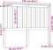 vidaXL - Hoofdbord - 126x6x101 - cm - massief - grenenhout - grijs