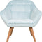 Beliani KARIS - Fauteuil - Blauw - Fluweel