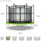 Zipro® Jump Pro - Tuintrampoline Ø252cm met binnennet - Veiligheidsnet - Max. belasting 150kg - Zwart
