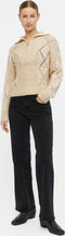 Object Kelly L/S Knit Pullover - Dames Trui - Fijn gebreid - Beige - Maat S