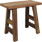 HSM Collection Decoratieve kruk - 50 cm - blank - oud teakhout
