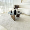 Mia Forme XL - Salontafel - Massief walnoothout en gerookt glas - 75x75 cm