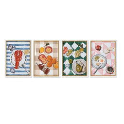 Schilderij Home ESPRIT Mediterrane 50 x 2,5 x 70 cm (4 Stuks)