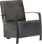 vidaXL Fauteuil echt leer verweerd grijs