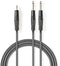 Nedis COTH23200GY15 - Audiokabel 6.35mm-naar-3.5mm - 150cm - Grijs