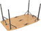 Bo-Camp Islington - Ovalen Tafel - Bamboe Blad - 120x70 cm