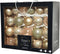 Kerstballen pakket met 42x stuks kerstballen van glas - 5-6-7 cm parel champagne