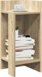 vidaXL - Bijzettafeltje - met - plank - 25,5x27x60 - cm - sonoma - eikenkleurig