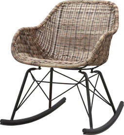 WOOOD Minka Schommelstoel - Rattan - Naturel - 76x56x76