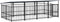 vidaXL - Hondenkennel - met - dak - 7,51 - m² - staal