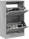 Schoenenkast 60x34x96,5 cm bewerkt hout grijs sonoma eikenkleur