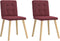 vidaXL - Eetkamerstoelen - 2 - st - stof - wijnrood
