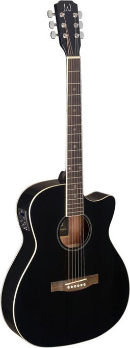 J.N Guitars Bessie BES-ACE Black E/A westerngitaar