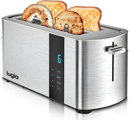 Lugia Broodrooster - RVS Toaster - 4 Sneetjes - 7 Warmteniveaus - LED-display