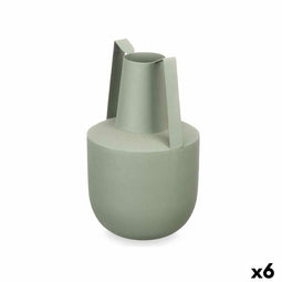 Vaas Met handvatten Groen Staal 14 x 24 x 14 cm (6 Stuks)
