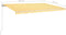 vidaXL - Luifel - handmatig - uittrekbaar - met - LED - 500x350 - cm - geel - en - wit