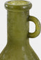 Mica Decorations Rioja Fles Vaas met Handgreep - H75 x Ø18 cm - Gerecycled Glas - Donkergroen