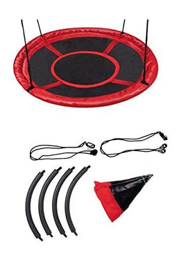 Nestschommel - Schotelschommel - 110 CM - Max. 150 KG - Zwart/Rood