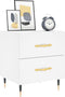vidaXL - Nachtkastjes - 2 - st - 40x35x47,5 - cm - bewerkt - hout - wit