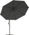vidaXL - Zweefparasol - met - LED-verlichting - metalen - paal - 350 - cm - antraciet