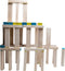 BS Toys Grote Toren - Stapeltoren met Dobbelsteen - Balanstoren voor Buiten - Hout Multicolour (60 stuks)