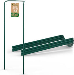 GardenGloss® Struikondersteuningen van gecoat staal (10 stuks) - Staudenhouder halfrond 100cm x 40cm - Bloemenondersteuning voor hortensia's en rozen - Plantenondersteuning van staal