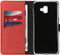 Selencia Hoesje Geschikt voor Samsung Galaxy J6 Plus Hoesje Met Pasjeshouder - Selencia Echt Lederen Bookcase - Rood