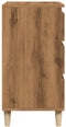 vidaXL - Dressoir - 60x35x70 - cm - bewerkt - hout - artisanaal - eikenkleur