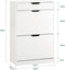 SoBuy FSR180-W - Schoenenkast - 2 Kleppen 1 Lade - Wit