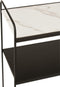J-Line console Marmer 2 Planken - ijzer - zwart