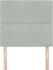 vidaXL - Hoofdbord - met - Kristallen - Knopen - in - Gebogen - Lichtgrijs - 100 - cm - van - Velours