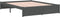 vidaXL - Bedframe - massief - hout - grijs - 140x190 - cm