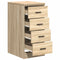vidaXL - Garagekast - 40x51x85 - cm - massief - grenenhout - sonoma - eikenkleurig