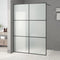 vidaXL - Inloopdouchewand - 140x195 - cm - mat - ESG-glas - zwart