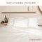 Coco & Cici - Tencel Sateen Dekbedovertrek 260 x 220 cm - 2 Persoons Beddengoed - Off White - Lyocell - Hypoallergeen & Extra Zacht - 2 Kussenslopen (60x70)