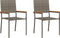 vidaXL - Stapelbare - Tuinstoelen - 2 - stuks - Grijs - Poly - Rattan